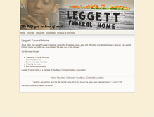 Tablet Screenshot of leggettfuneral.net